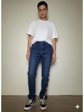 LEVI'S - Bench Point Dark Wash Jogger Jeans Side Tape Logo - Size 32x30